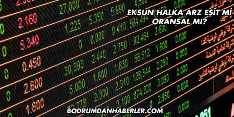 Eksun Halka Arz Eşit mi Oransal mı?