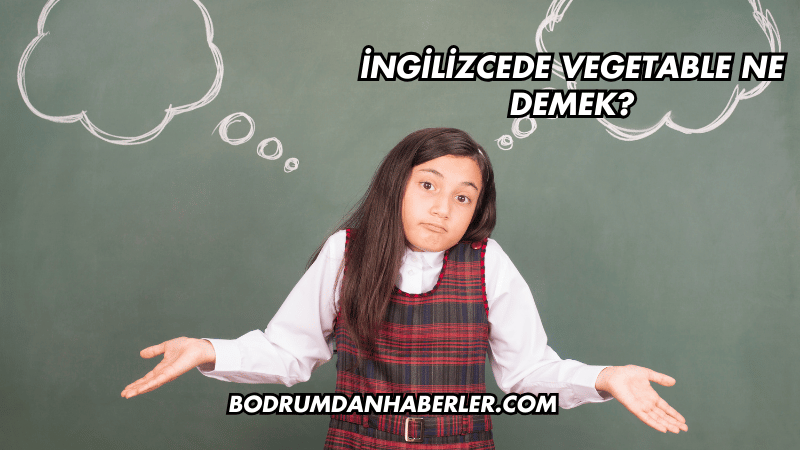 İngilizcede Vegetable Ne Demek?