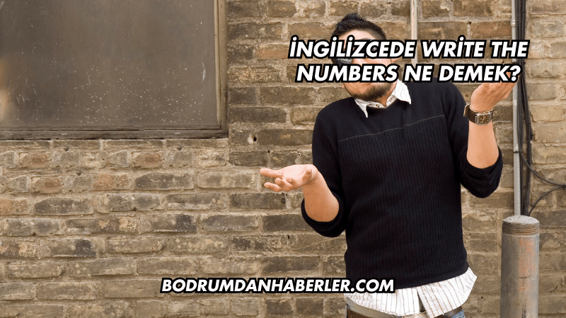 İngilizcede Write the Numbers Ne Demek?