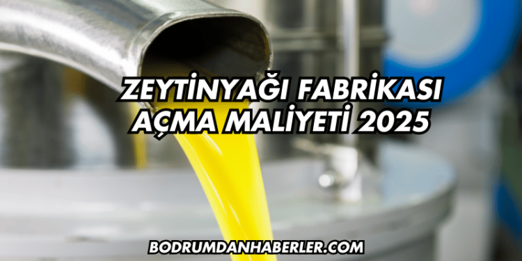Zeytinyağı Fabrikası Açma Maliyeti 2025